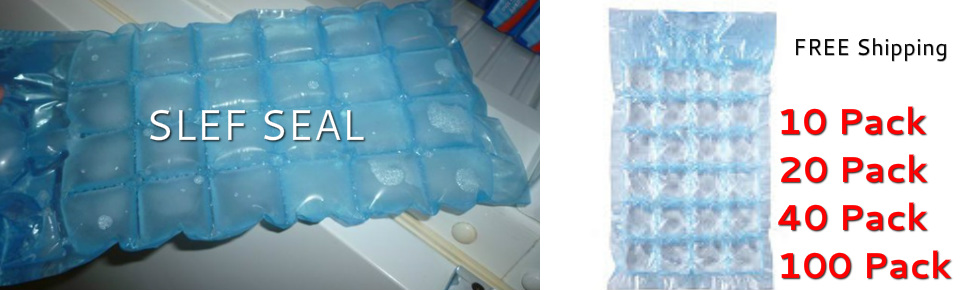 100X Disposable Ice Cube Bags 2400 Ice Cubes Mold Tray Self-Seal